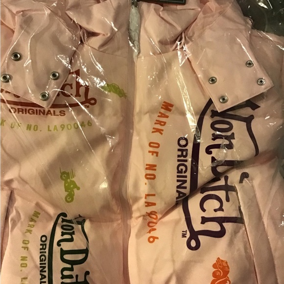 NWT PINK VON DUTCH CROP PUFFER JACKET - Picture 8 of 9